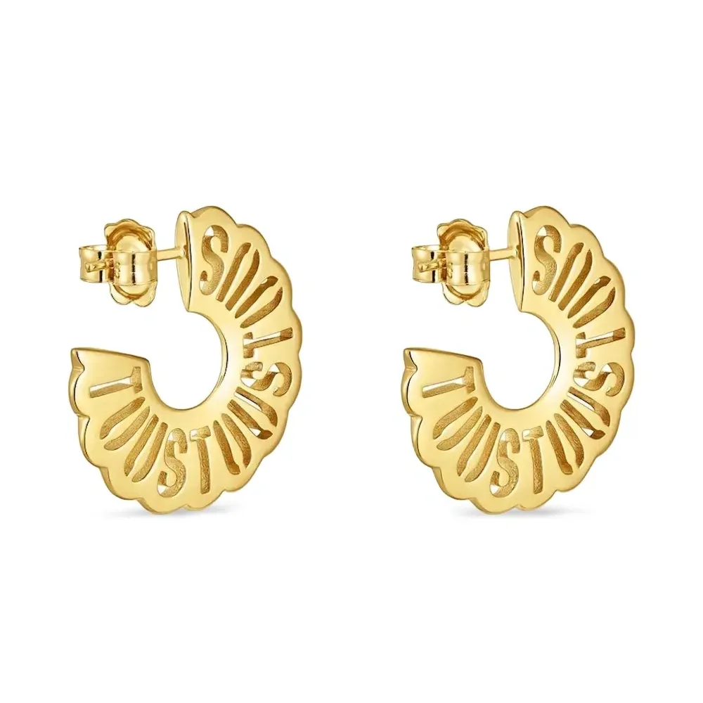 Серьги-кольца с логотипом Серьги-кольца с логотипом