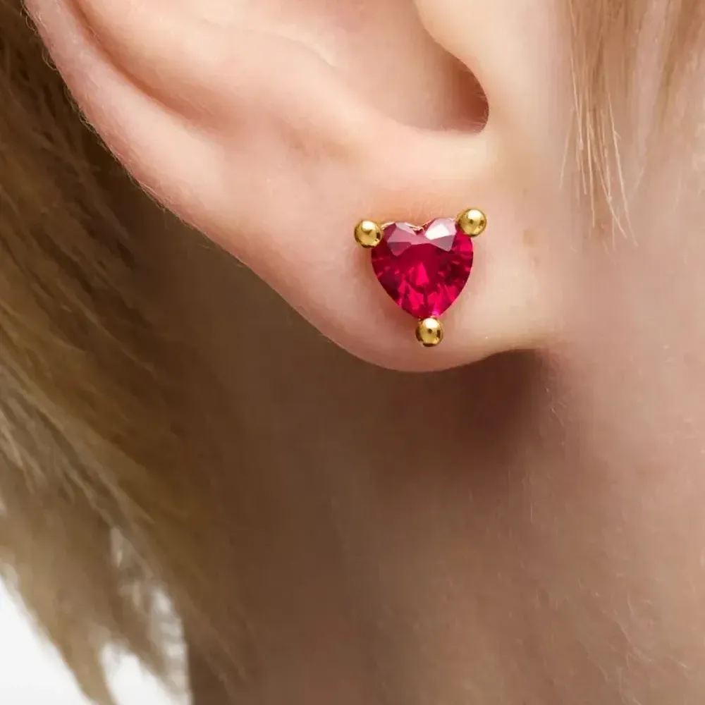 Серьги с рубинами