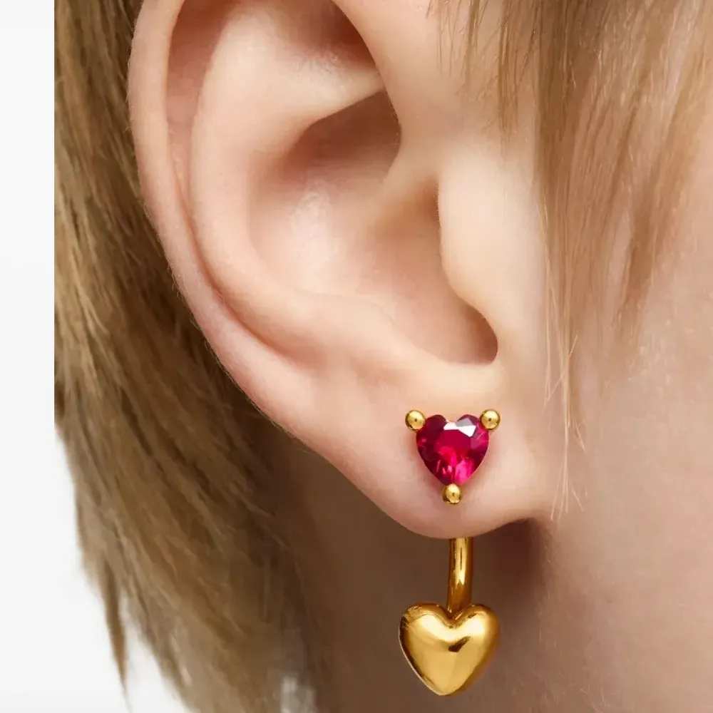 Серьги с рубинами