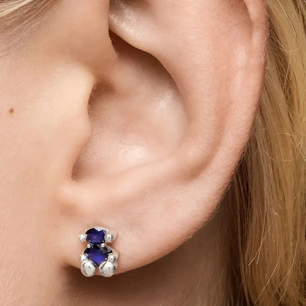 Серьги в форме медведя