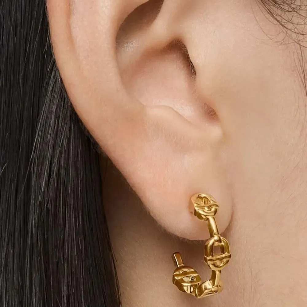 Серьги со звеньями