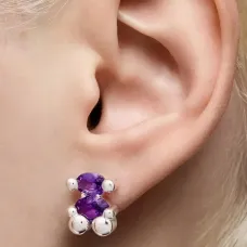 Серьги с сапфирами