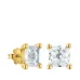 Серьги-гвоздики Color Pills из желтого золота с кварцем
