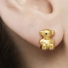 Серьги-гвоздики в форме медведя
