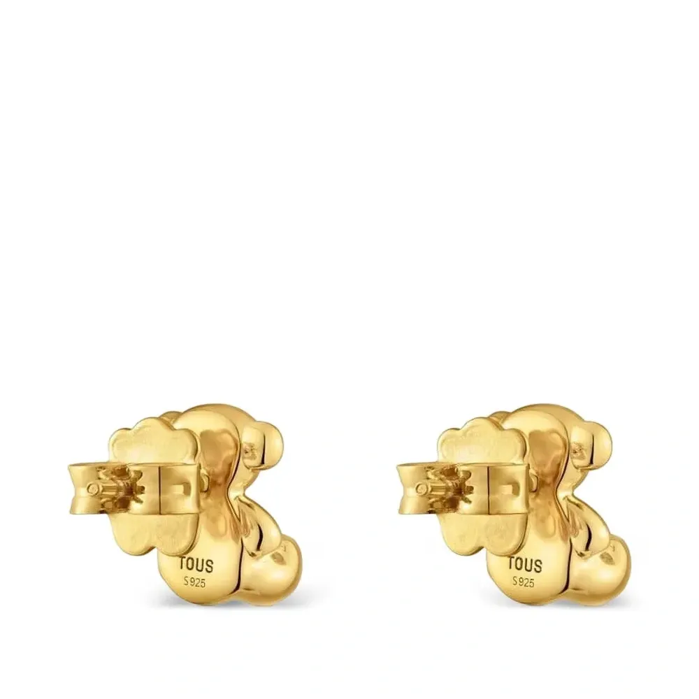 Серьги-гвоздики в форме медведя