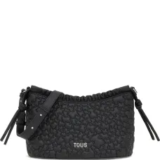 Сумка через плечо с кулиской и тиснением