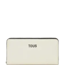 Кошелек с круговой молнией и логотипом