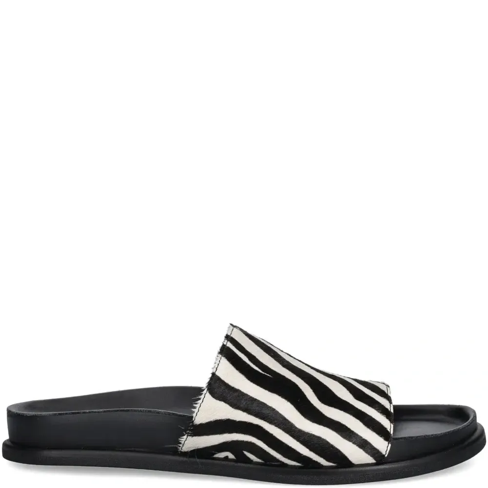 шлепанцы Effie с зебровым принтом