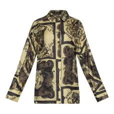 шелковая рубашка с принтом