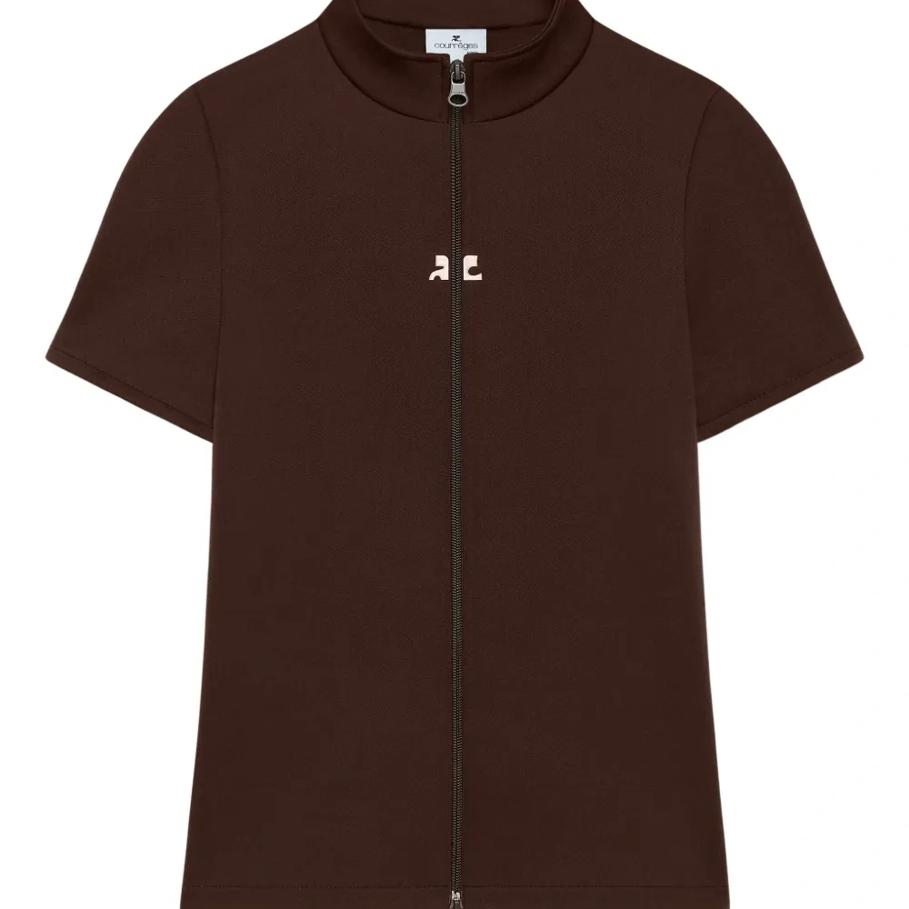 футболка на молнии с воротником