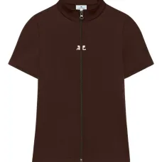 футболка на молнии с воротником