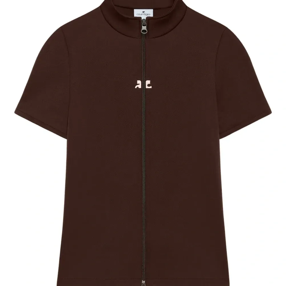 футболка на молнии с воротником