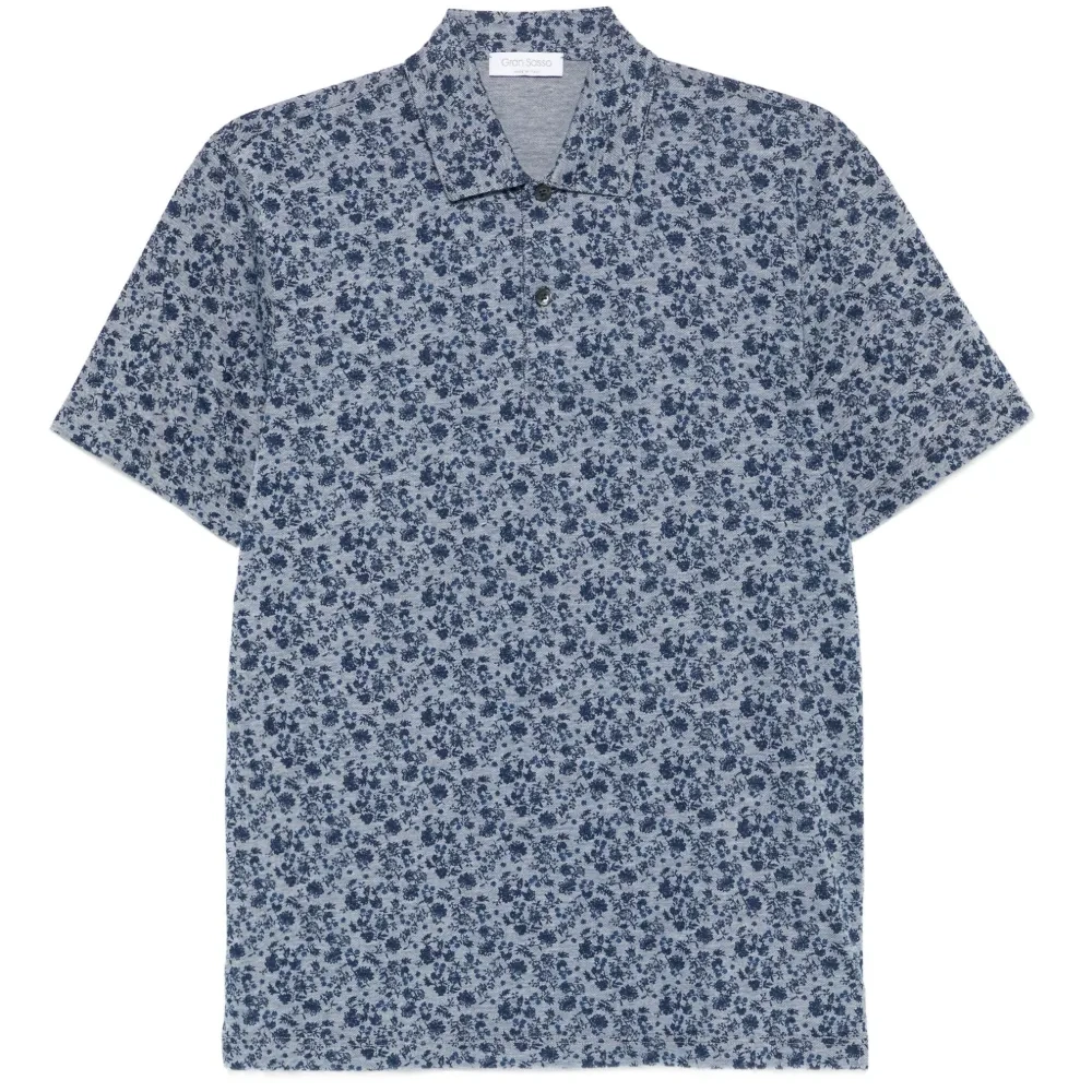 Рубашка поло с цветочным принтом