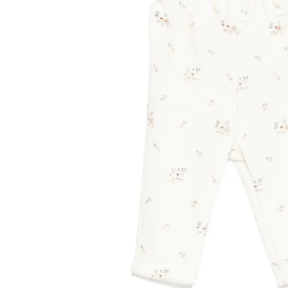 Комплект из топа и брюк с цветочным принтом