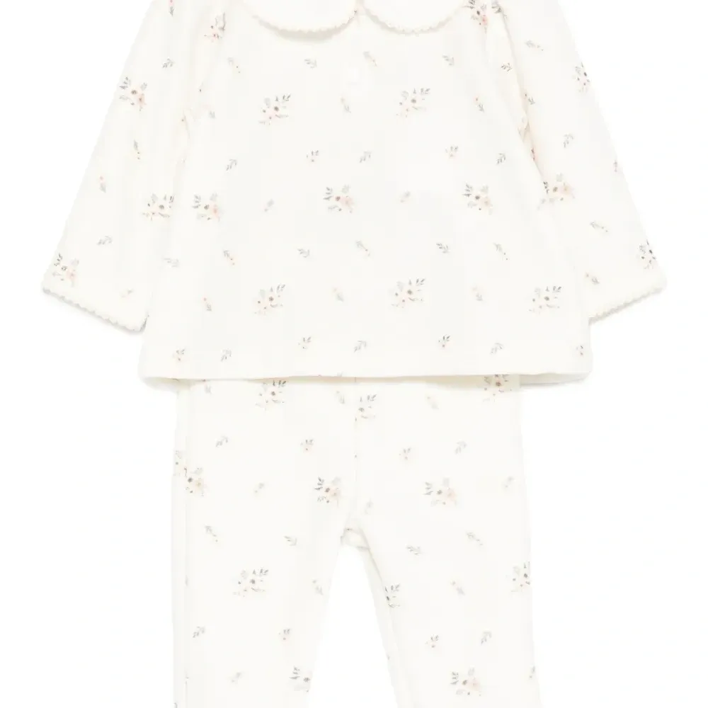 Комплект из топа и брюк с цветочным принтом