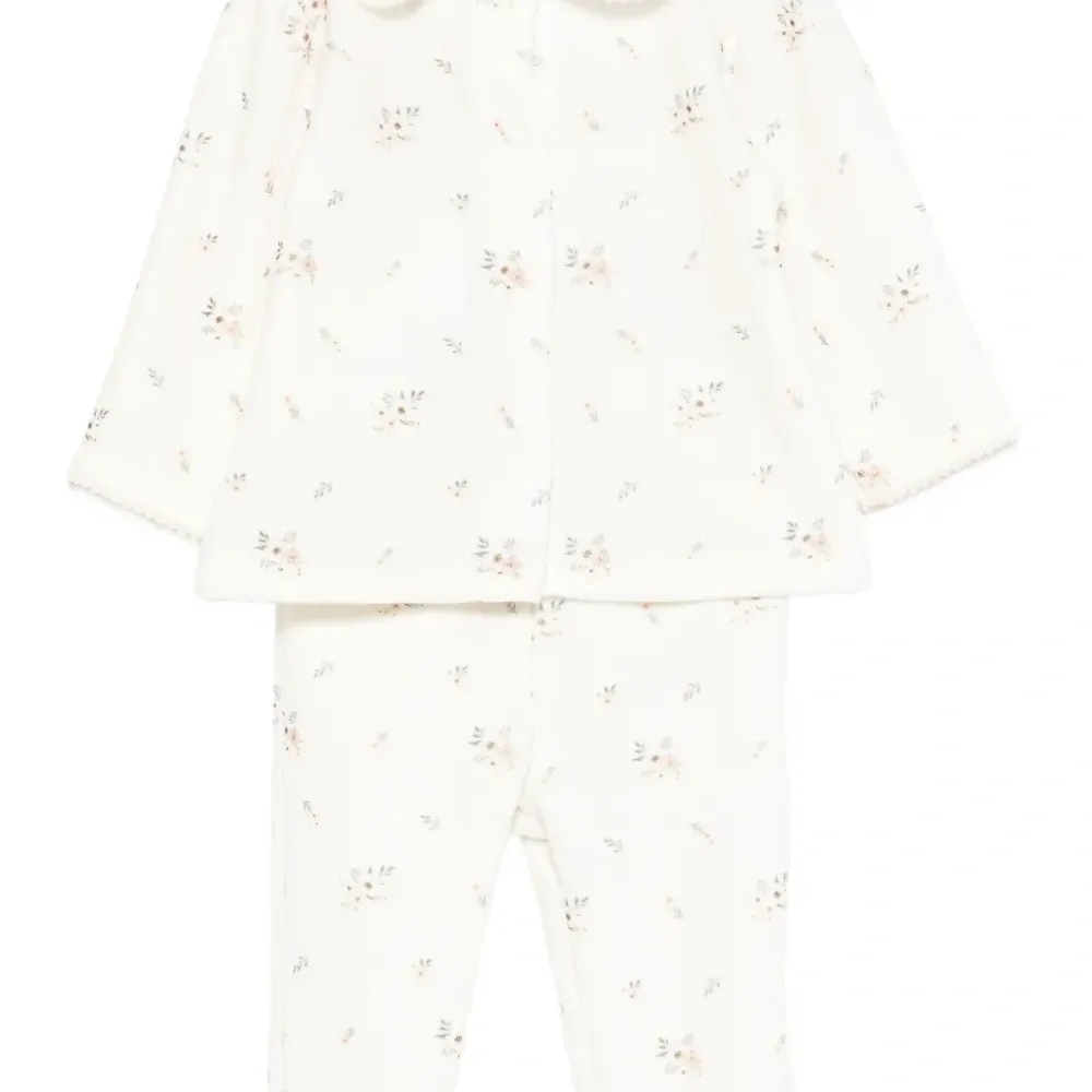 Комплект из топа и брюк с цветочным принтом