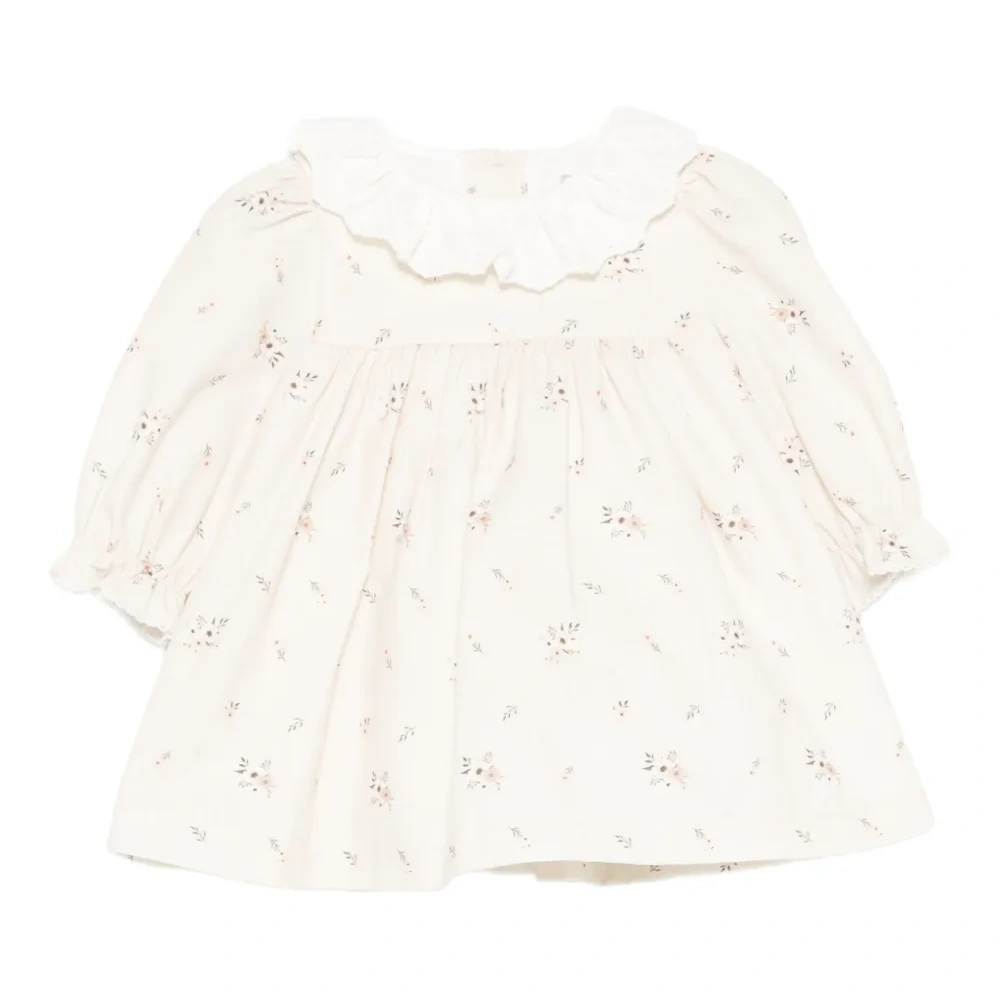 Платье с оборками и цветочным принтом