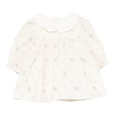 Платье с оборками и цветочным принтом