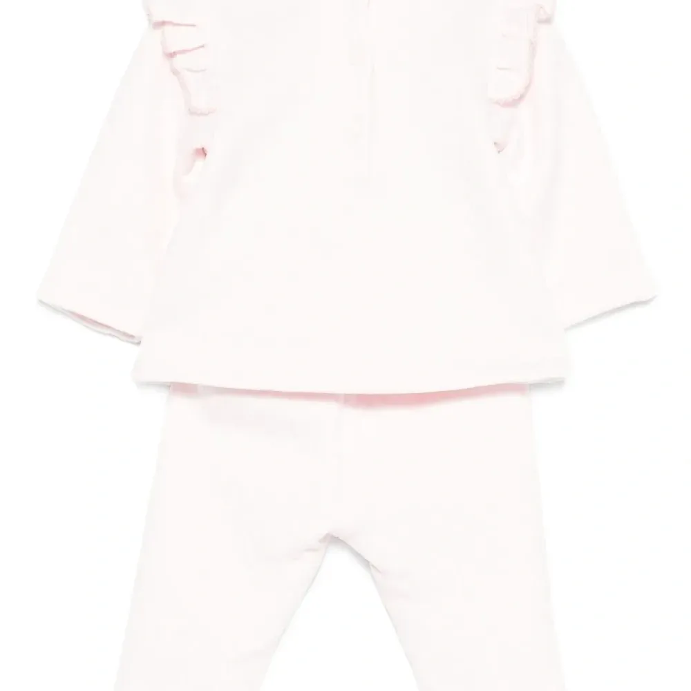 Комплект из топа и брюк с вышивкой