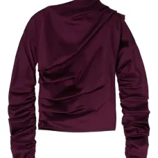 Топ из сатина с драпировкой