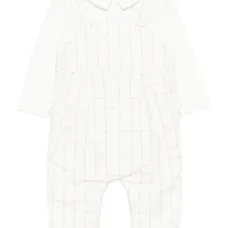 Клетчатый ромпер с воротником Питер Пэн