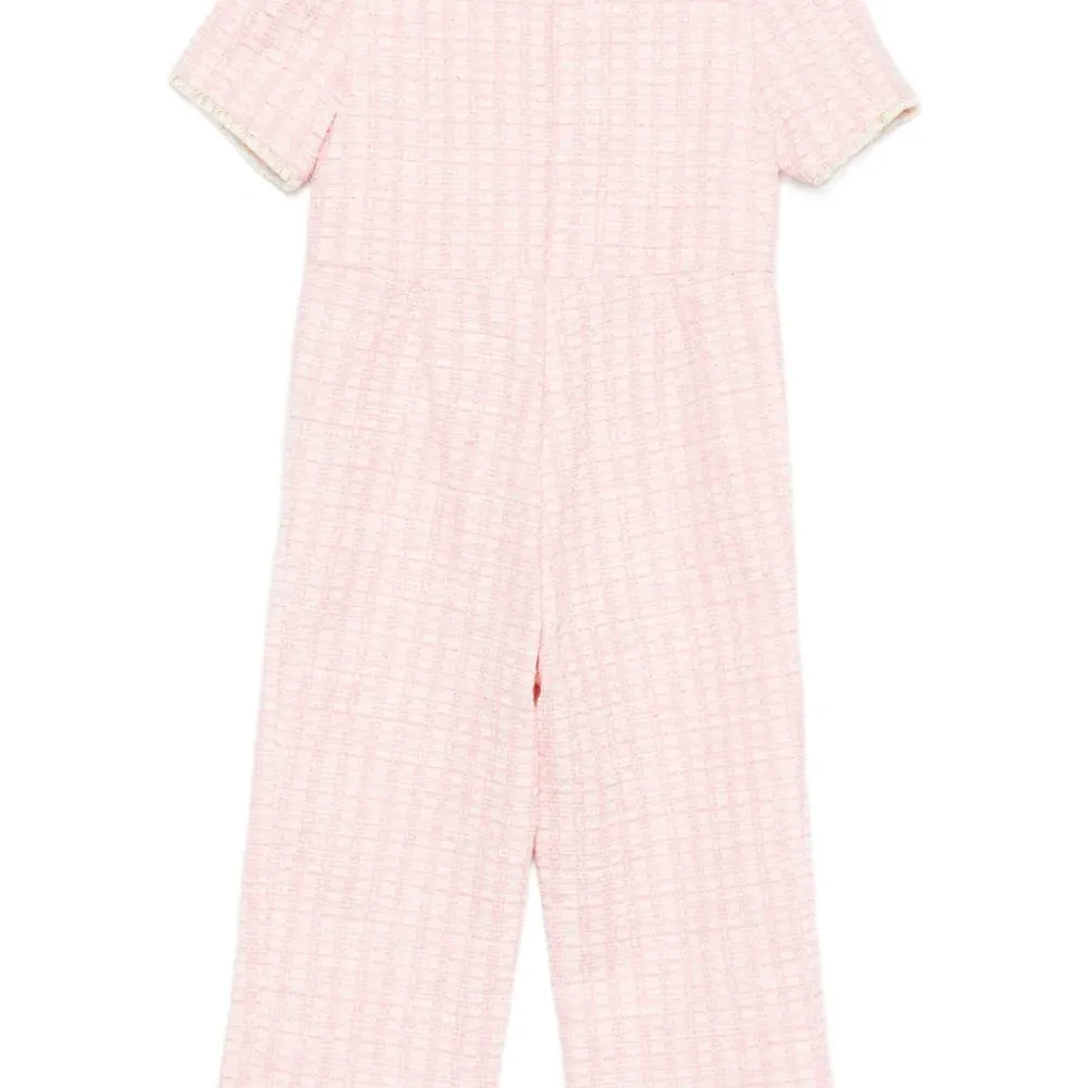 Твидовый комбинезон с искусственным жемчугом