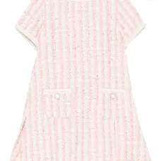 Твидовое платье в полоску