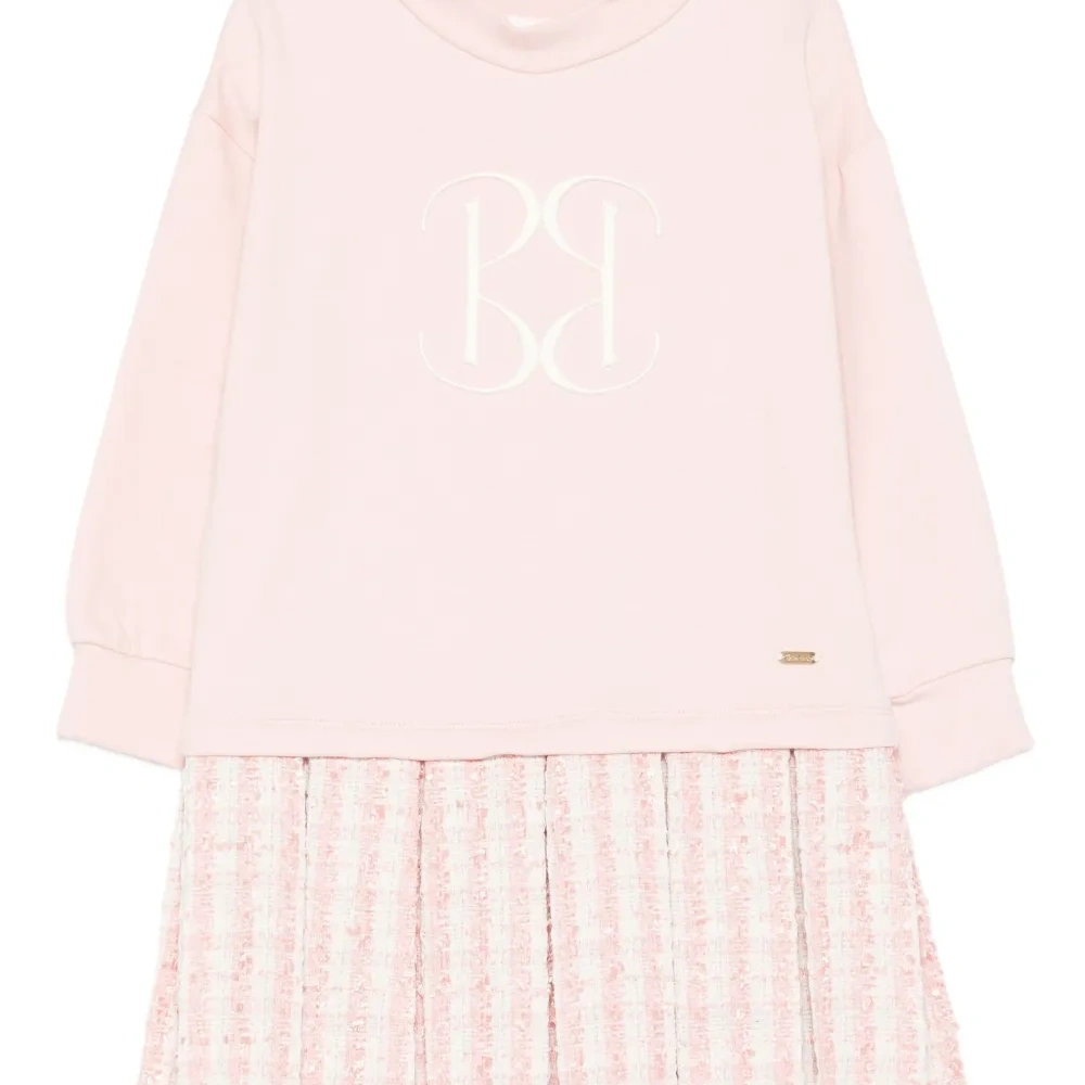 Платье-толстовка с плиссировкой