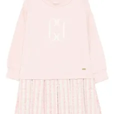 Платье-толстовка с плиссировкой