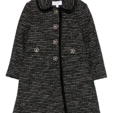 Твидовое пальто на пуговицах