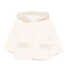 Куртка из искусственного меха с капюшоном и карманами