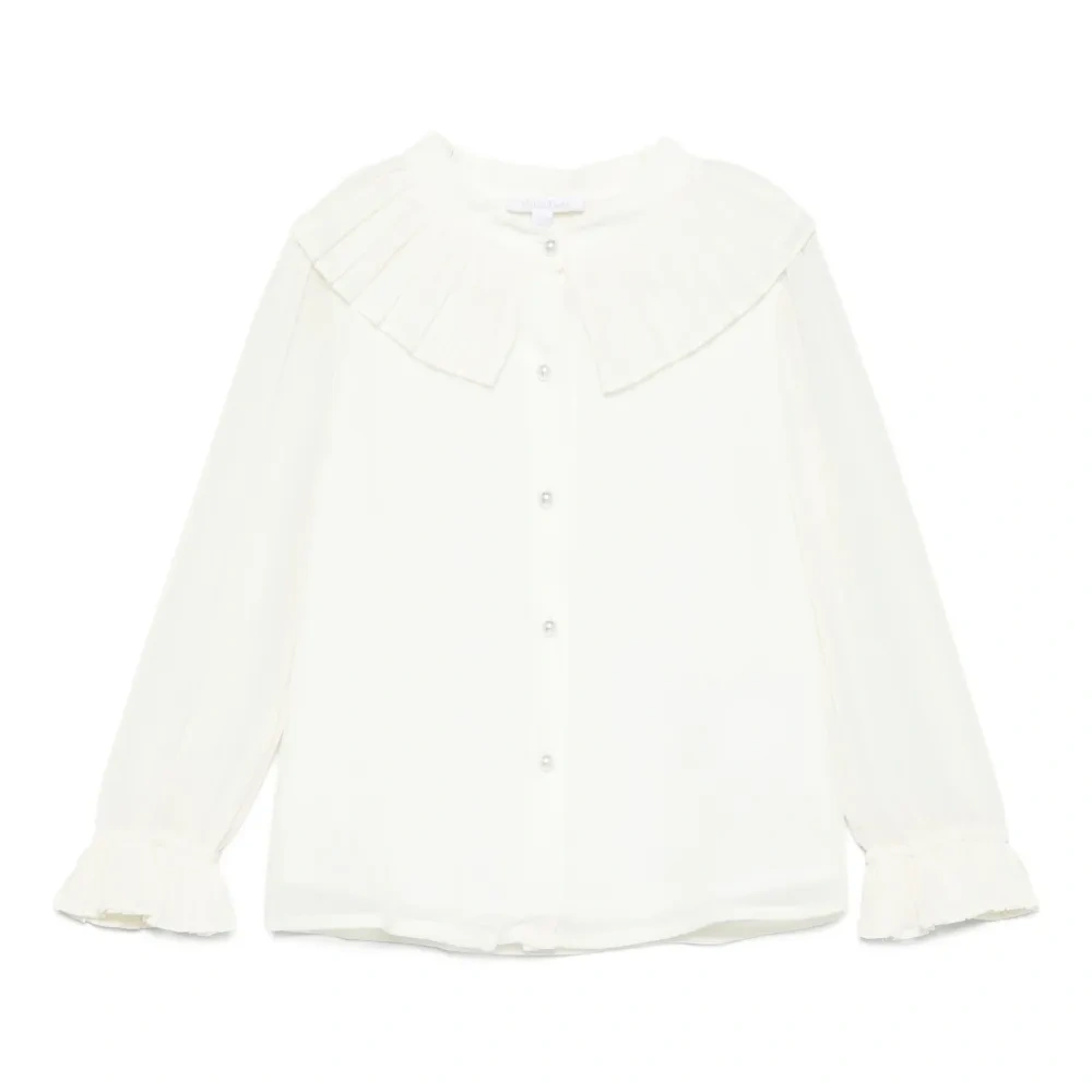 Блузка со складками на воротнике