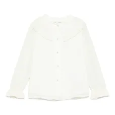 Блузка со складками на воротнике