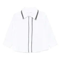 Рубашка с бархатной отделкой