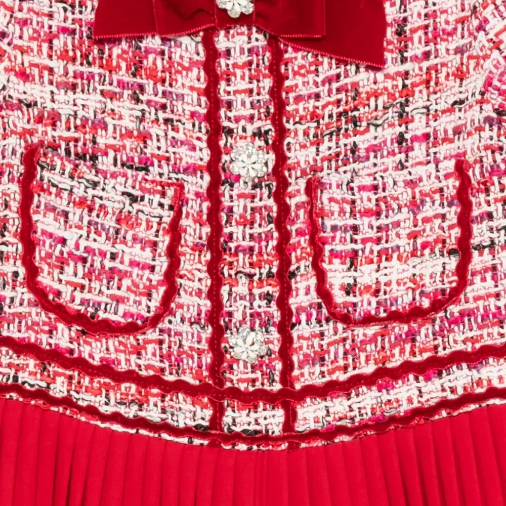 Твидовый комбинезон со складками