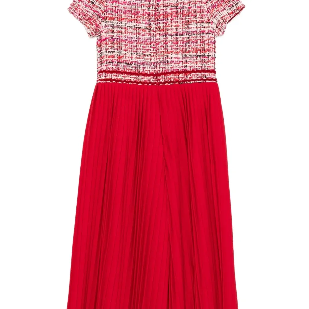 Твидовый комбинезон со складками