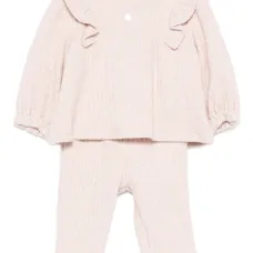 Комплект из топа и брюк с оборками