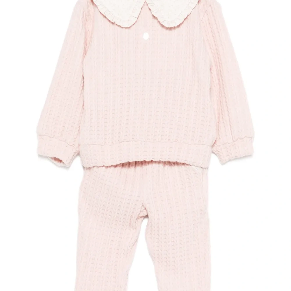 Комплект из топа и брюк фактурной вязки