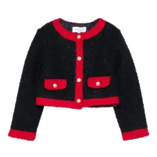 Жакет с контрастной отделкой