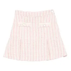 Плиссированная твидовая юбка