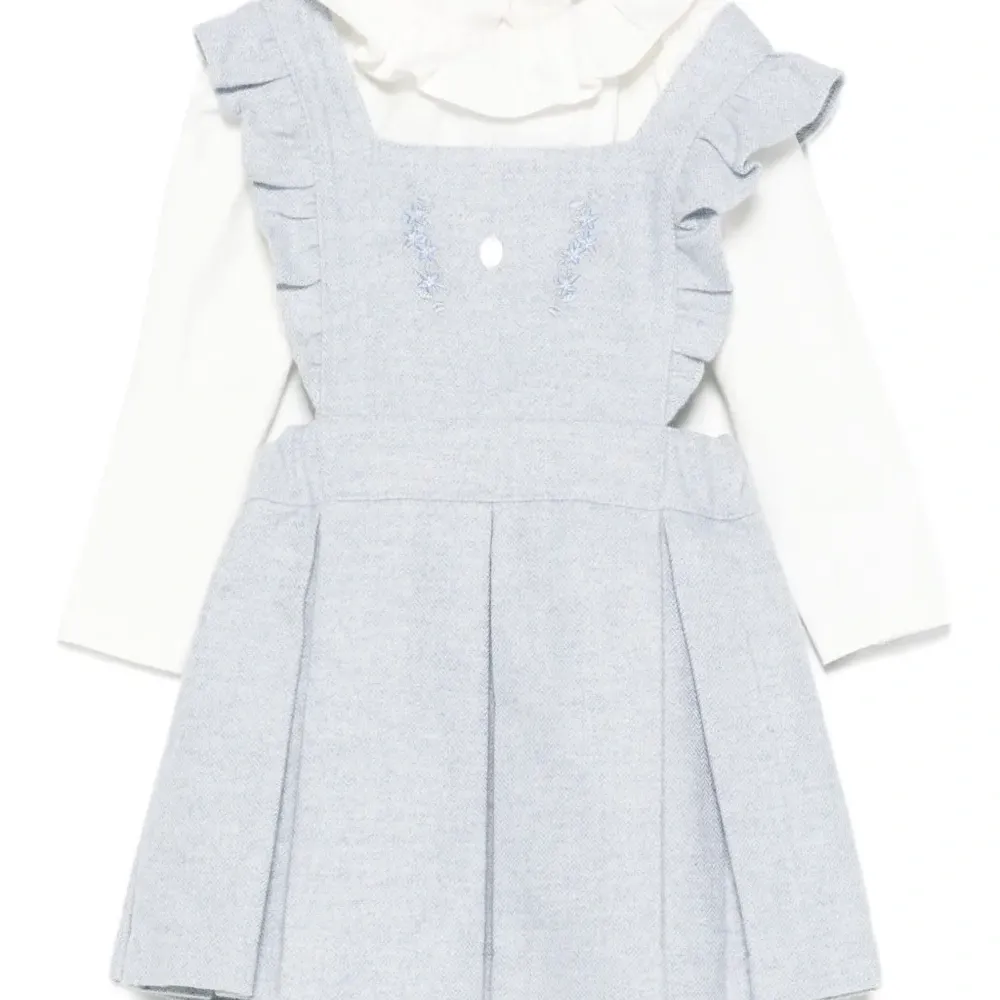 Плиссированное платье с оборками