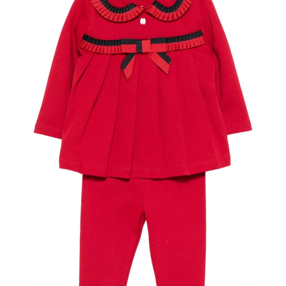 Комплект из топа и брюк с бантом