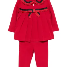 Комплект из топа и брюк с бантом