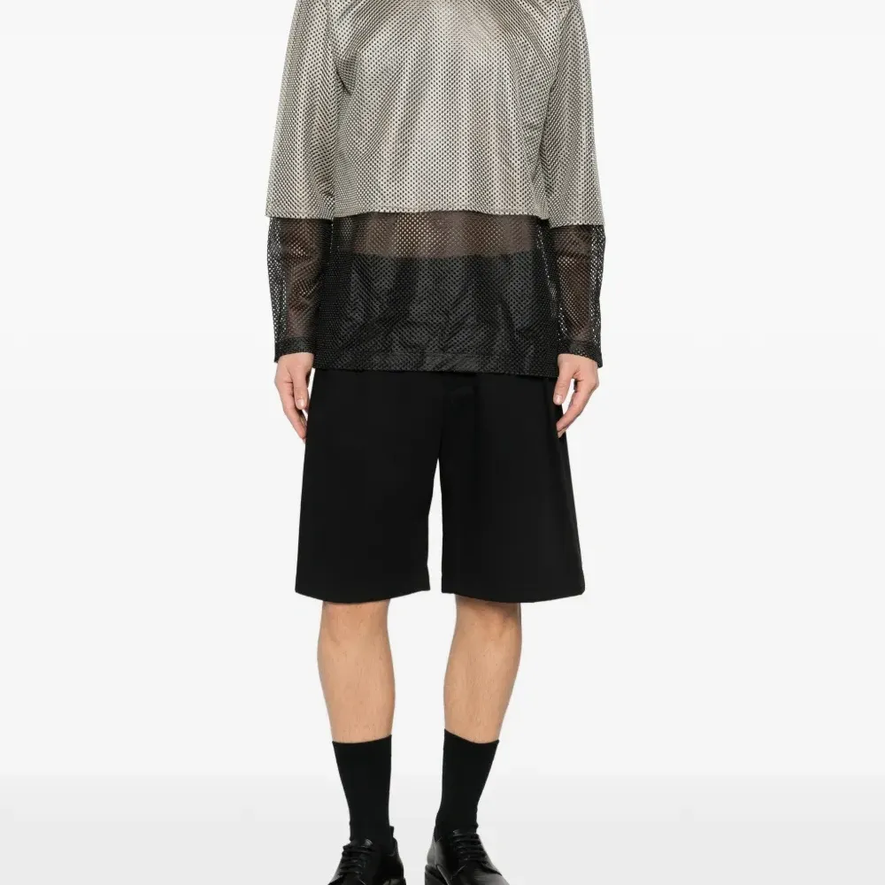 Сетчатая футболка с длинными рукавами