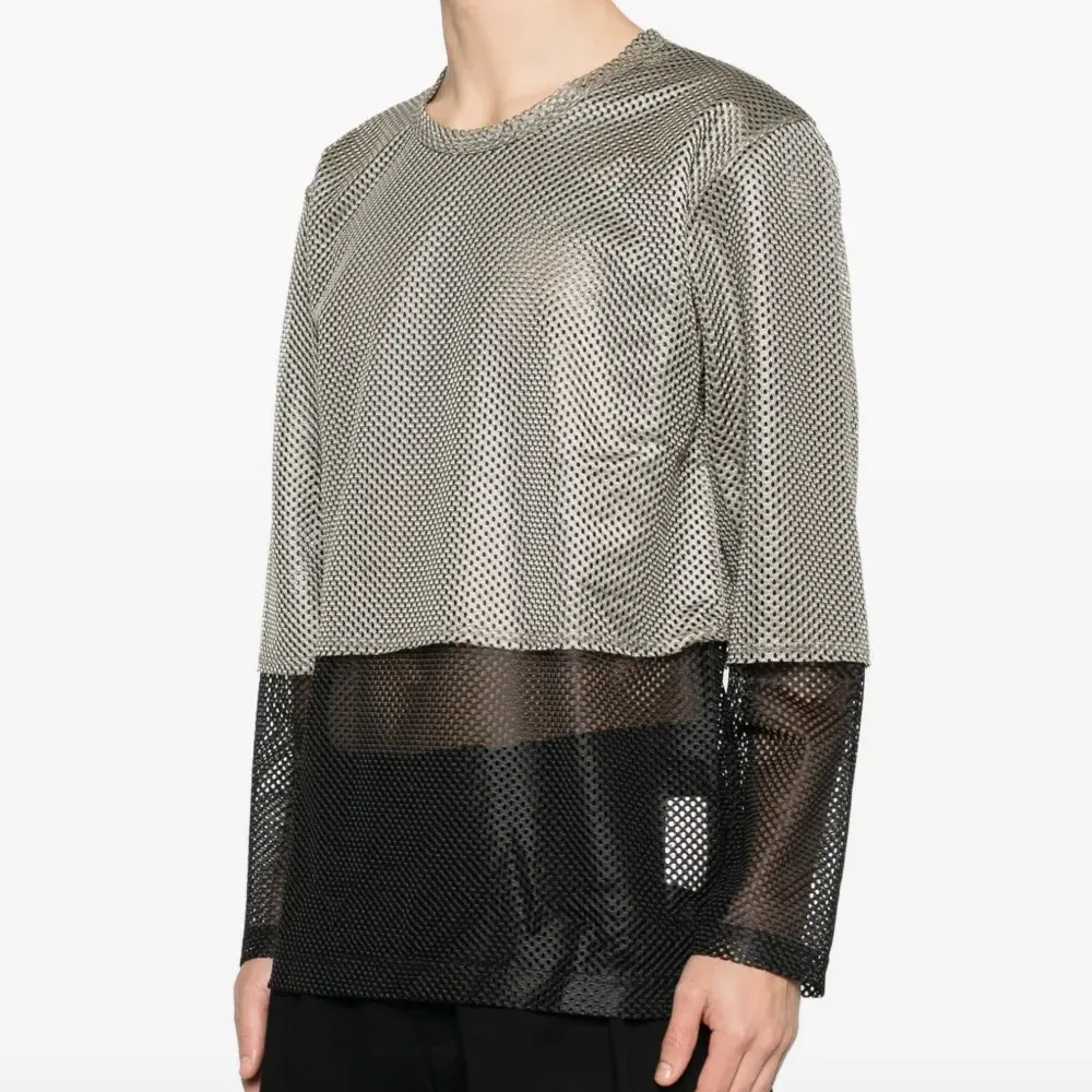 Сетчатая футболка с длинными рукавами