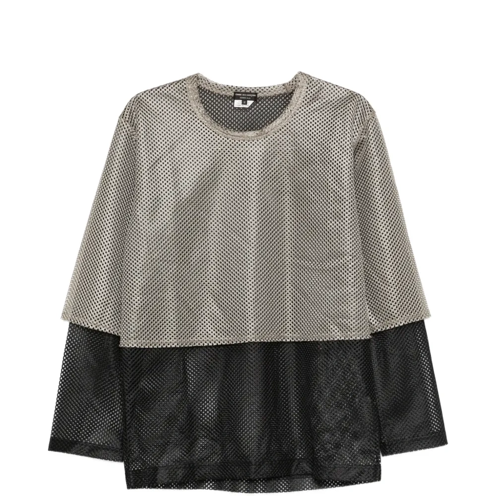 Сетчатая футболка с длинными рукавами