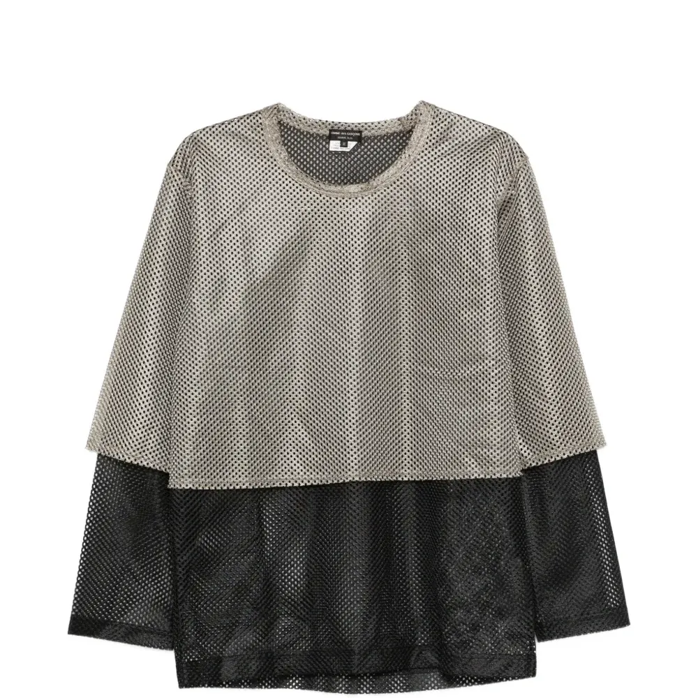 Сетчатая футболка с длинными рукавами