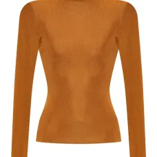 топ в рубчик с высоким воротником