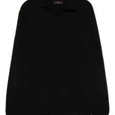 Шерстяной свитер с воротником поло