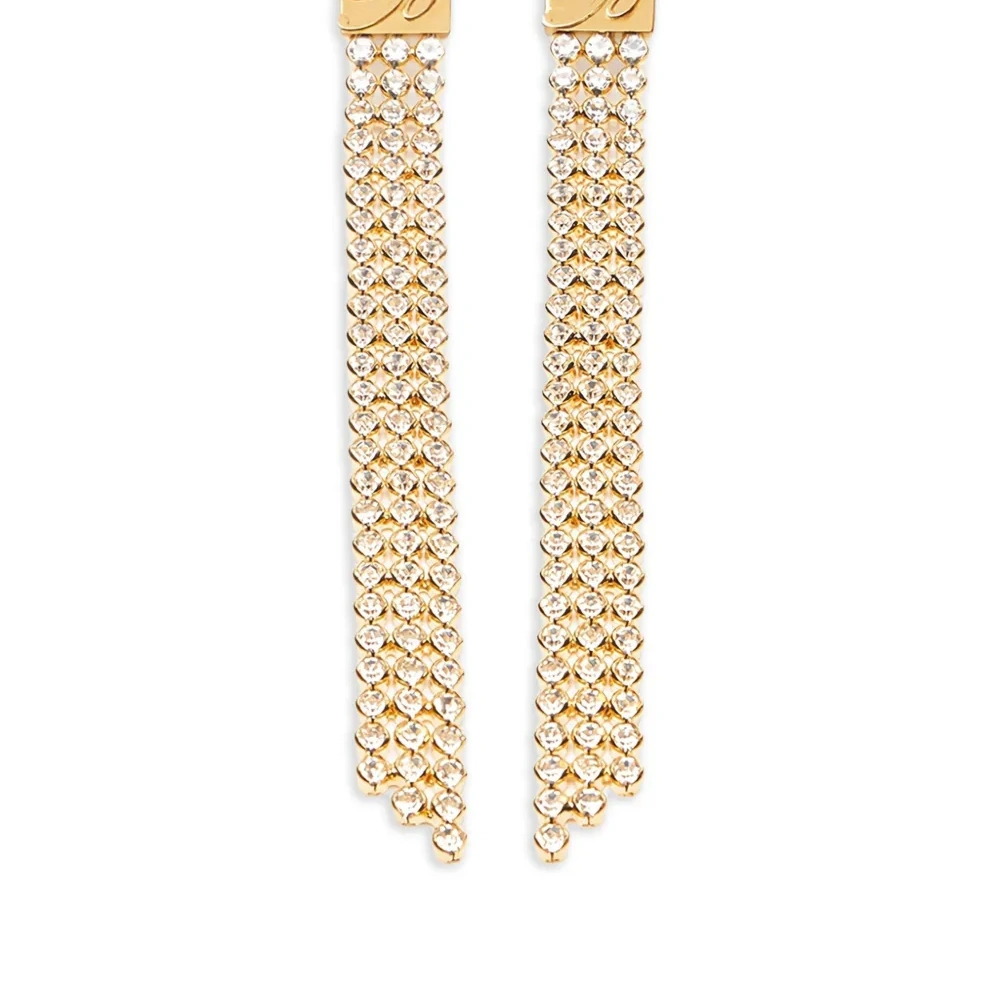 серьги с кристаллами